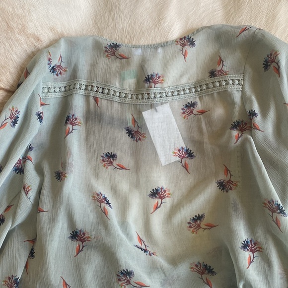 Crochet Trim Open Front Top/Kimono - Picture 4 of 4